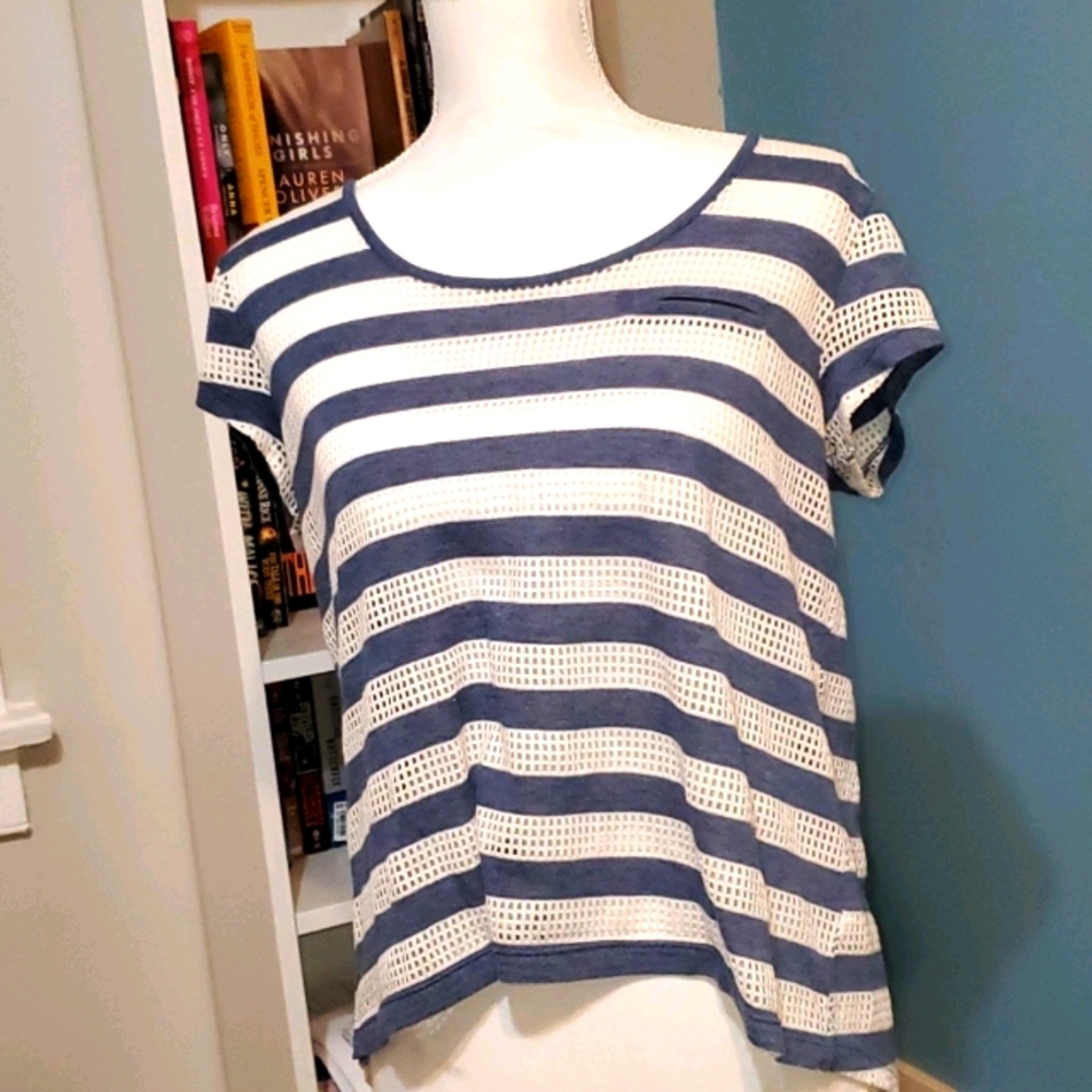 Converse mesh navy and white stripe